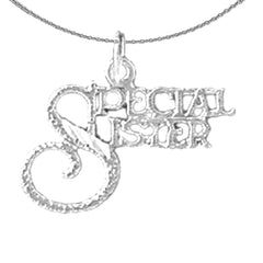 14K or 18K Gold Special Sister Pendant