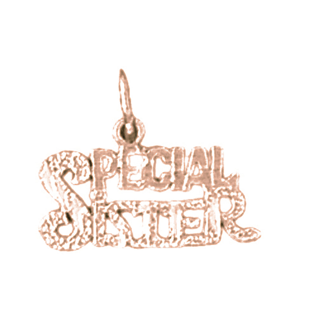 14K or 18K Gold Special Sister Pendant