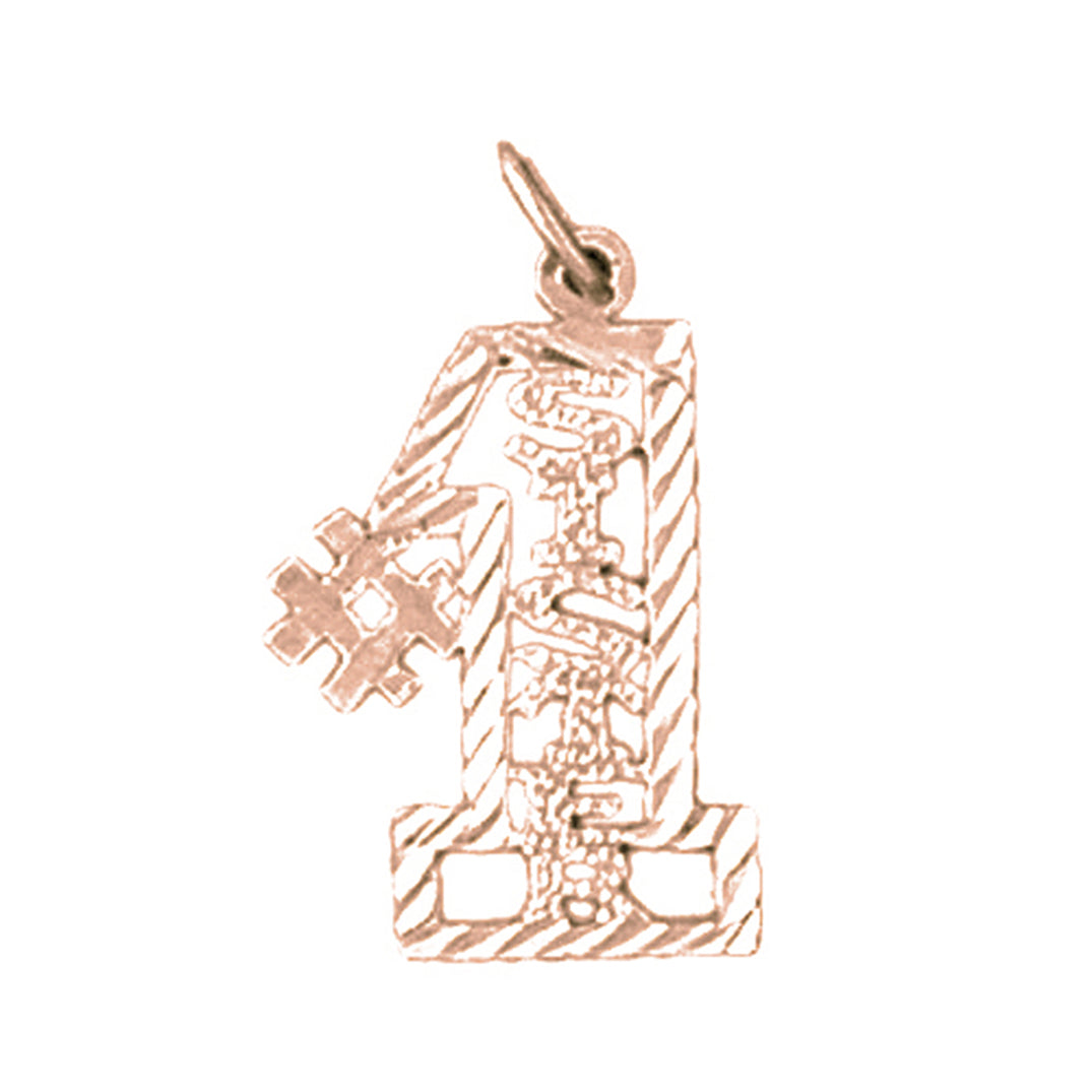 14K or 18K Gold #1 Sister Pendant