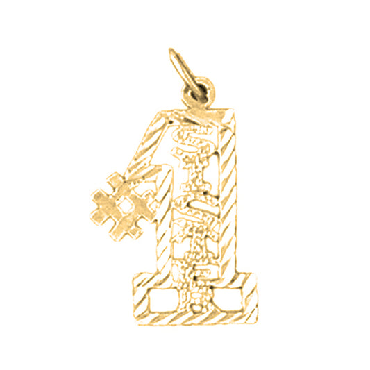 14K or 18K Gold #1 Sister Pendant