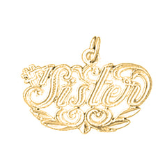 14K or 18K Gold #1 Sister Pendant