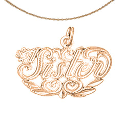 14K or 18K Gold #1 Sister Pendant