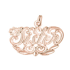 14K or 18K Gold #1 Sister Pendant
