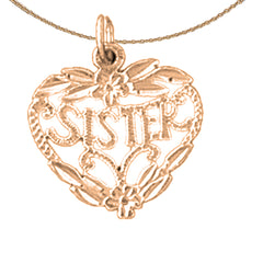 14K or 18K Gold Sister Pendant