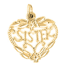 14K or 18K Gold Sister Pendant