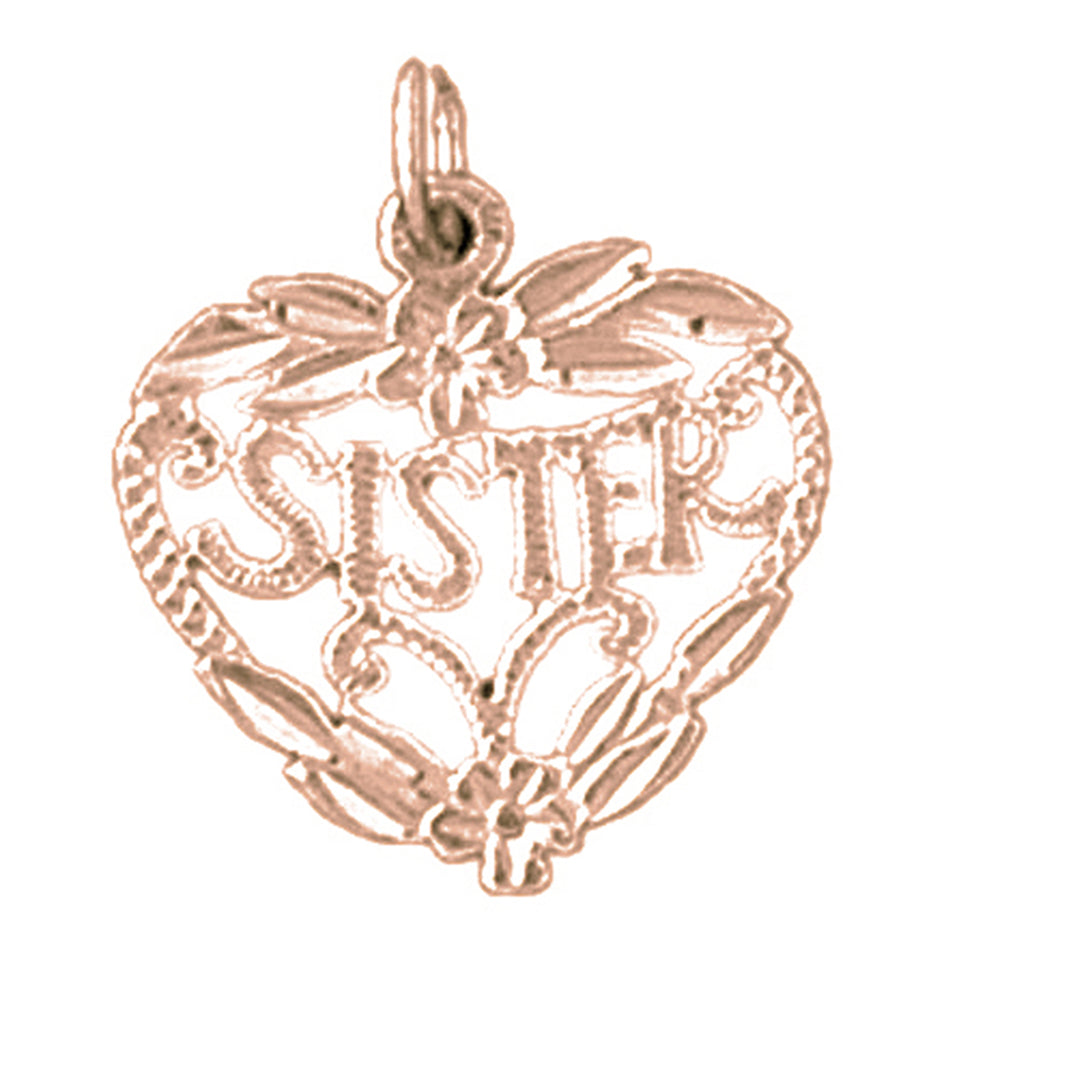 14K or 18K Gold Sister Pendant