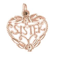 14K or 18K Gold Sister Pendant