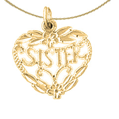 14K or 18K Gold Sister Pendant