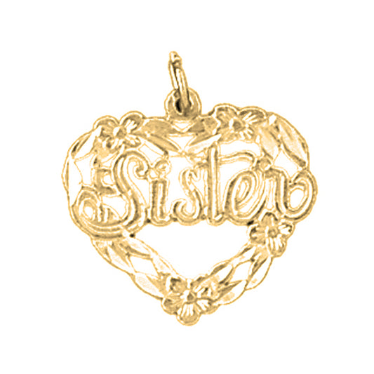 14K or 18K Gold Sister Pendant