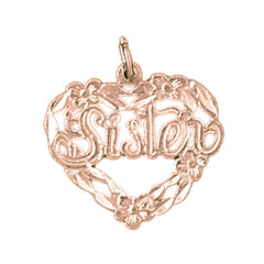 14K or 18K Gold Sister Pendant