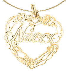 Colgante de sobrina de oro de 14 quilates o 18 quilates