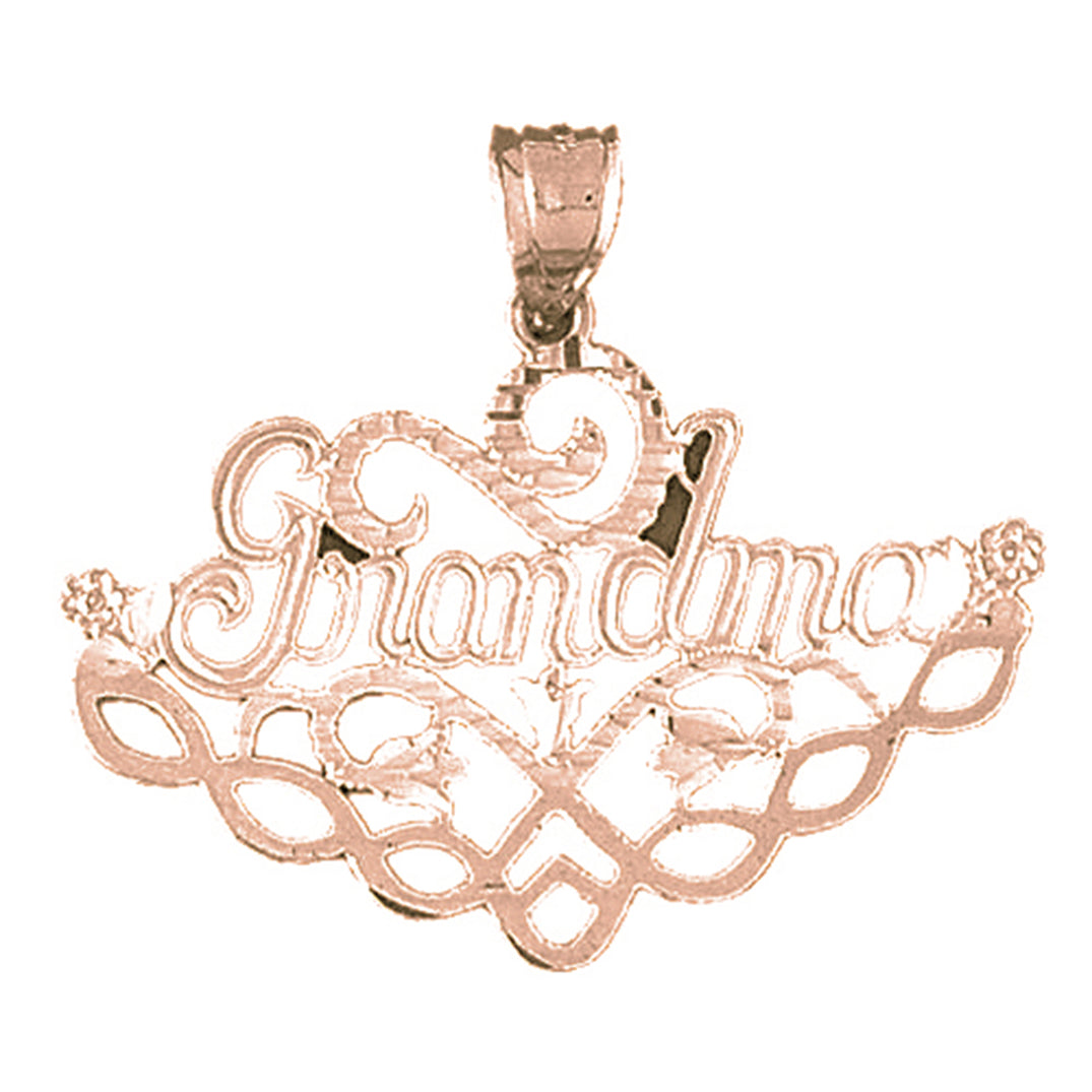 10K, 14K or 18K Gold Grandma Pendant
