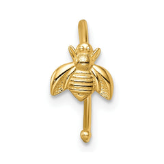 14K Yellow Gold 18 Gauge Bumble Bee Nose Ring Ear Cuff
