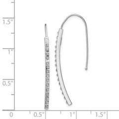 14K White Gold Diamond Fascination Threader Earrings