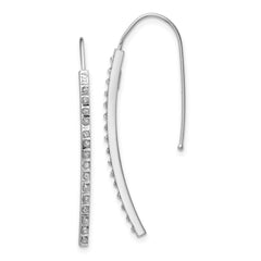 14K White Gold Diamond Fascination Threader Earrings