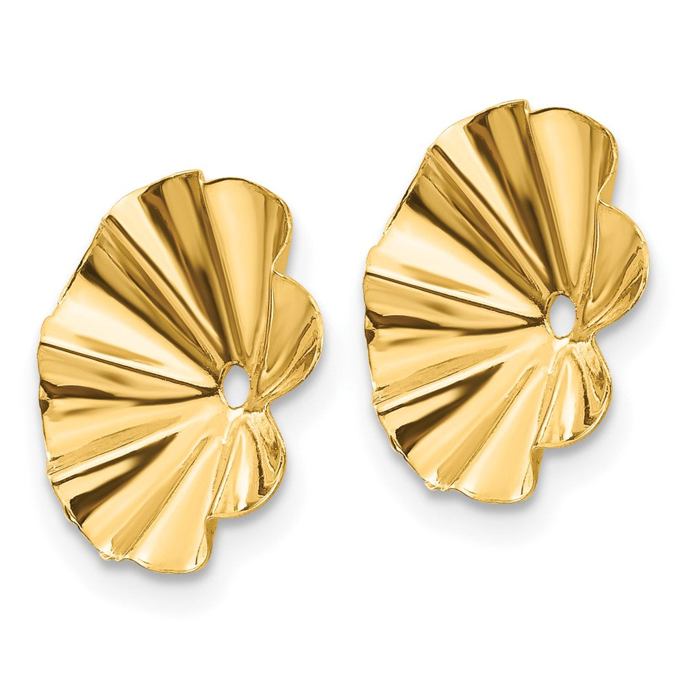 14K Yellow Gold Polished Fancy Earrings Jackets