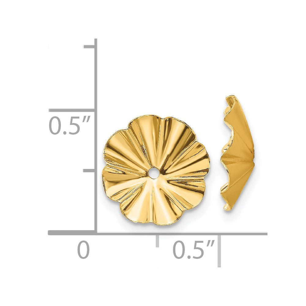 14K Yellow Gold Polished Fancy Earrings Jackets