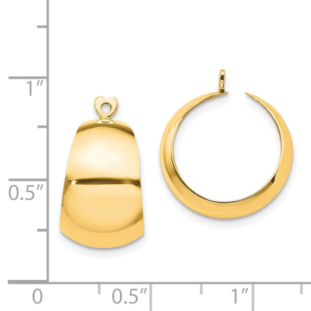 14K Yellow Gold Polished Hoop Earrings Jackets