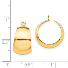 14K Yellow Gold Polished Hoop Earrings Jackets