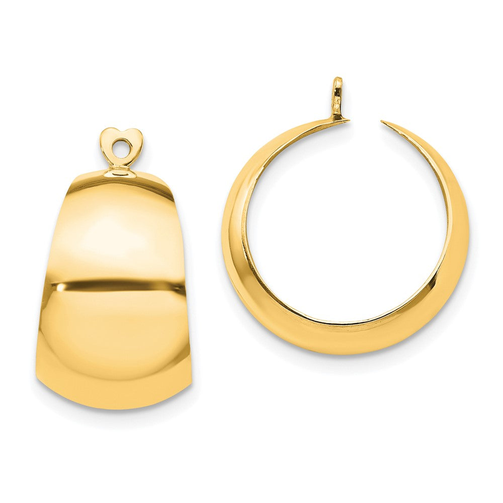 14K Yellow Gold Polished Hoop Earrings Jackets