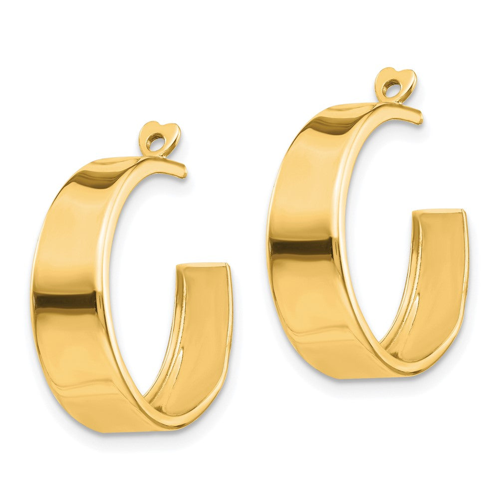 14K Yellow Gold Polished Hoop Earrings Jackets
