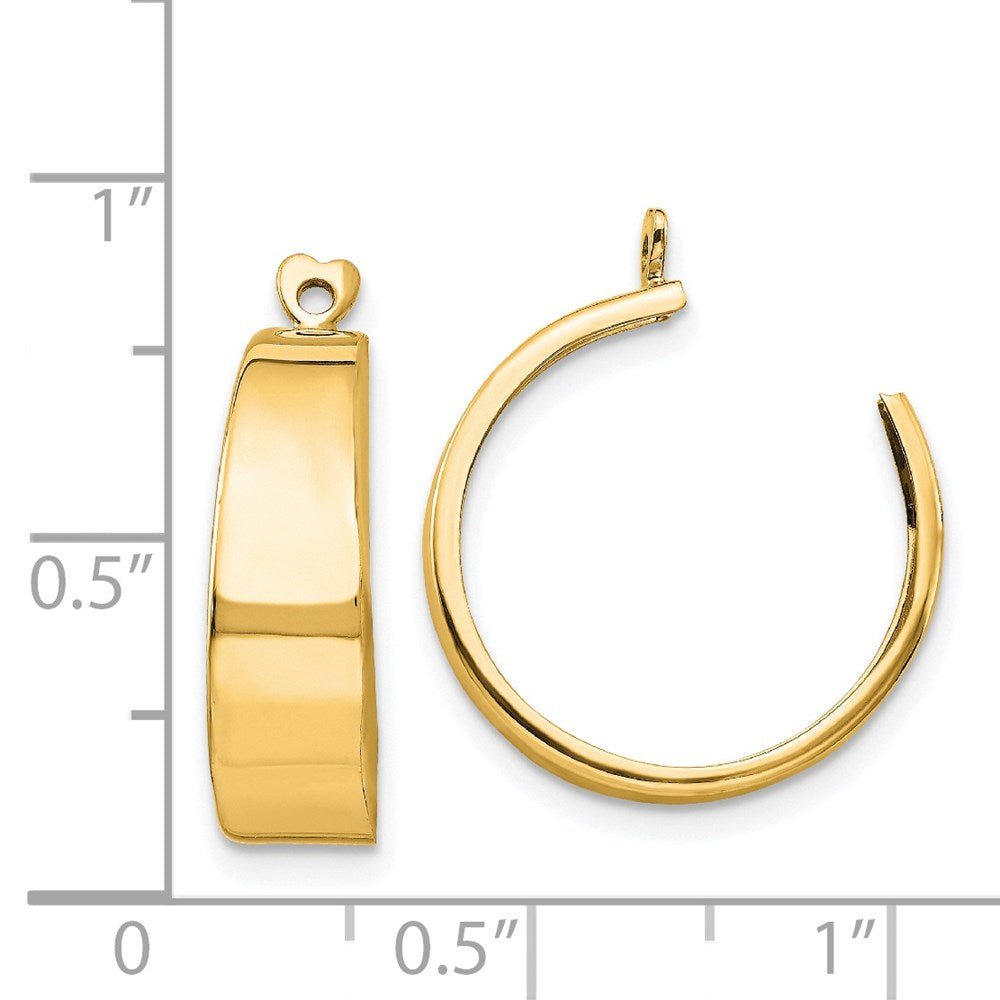 14K Yellow Gold Polished Hoop Earrings Jackets
