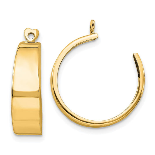 14K Yellow Gold Polished Hoop Earrings Jackets