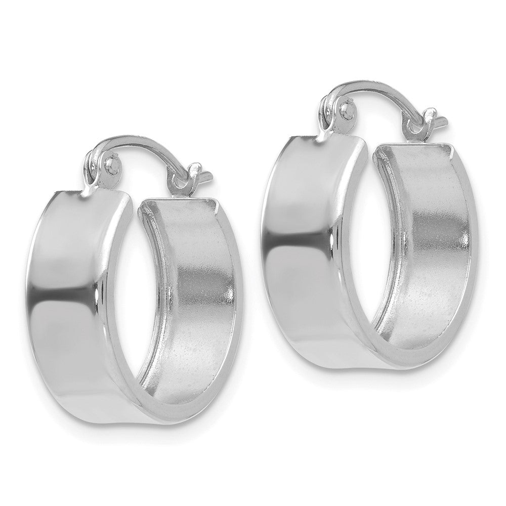 14K White Gold Small Hoop Earrings