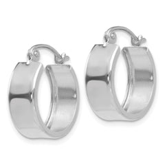 14K White Gold Small Hoop Earrings