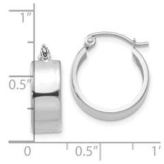 14K White Gold Small Hoop Earrings