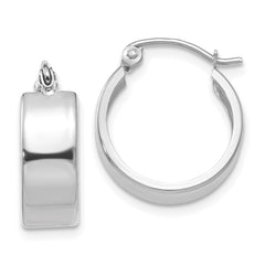 14K White Gold Small Hoop Earrings