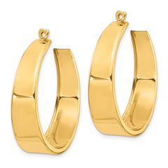 14K Yellow Gold Polished Hoop Earrings Jackets