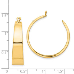 14K Yellow Gold Polished Hoop Earrings Jackets