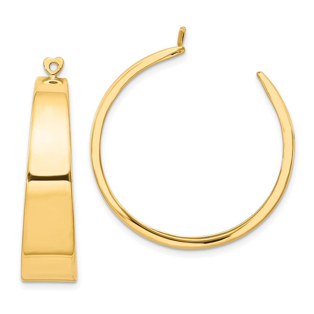 14K Yellow Gold Polished Hoop Earrings Jackets