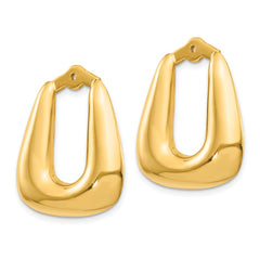 14K Yellow Gold Polished Hoop Earrings Jackets