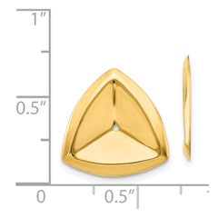 14K Yellow Gold Polished Triangle Earrings Jackets