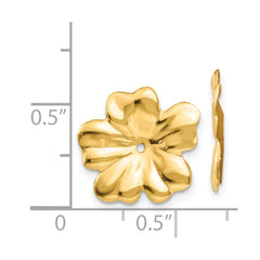 14K Yellow Gold Polished Floral Earrings Jackets