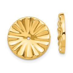 14K Yellow Gold Polished Sunburst Earrings Jackets