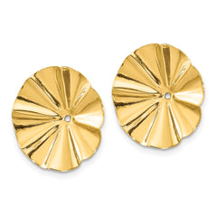 14K Yellow Gold Polished Fancy Earrings Jackets