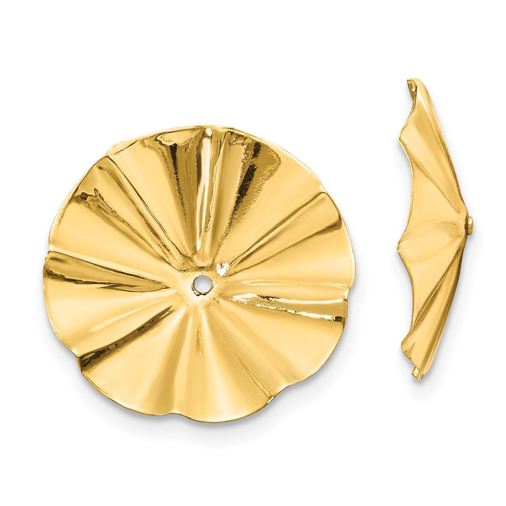 14K Yellow Gold Polished Fancy Earrings Jackets