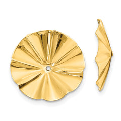 14K Yellow Gold Polished Fancy Earrings Jackets
