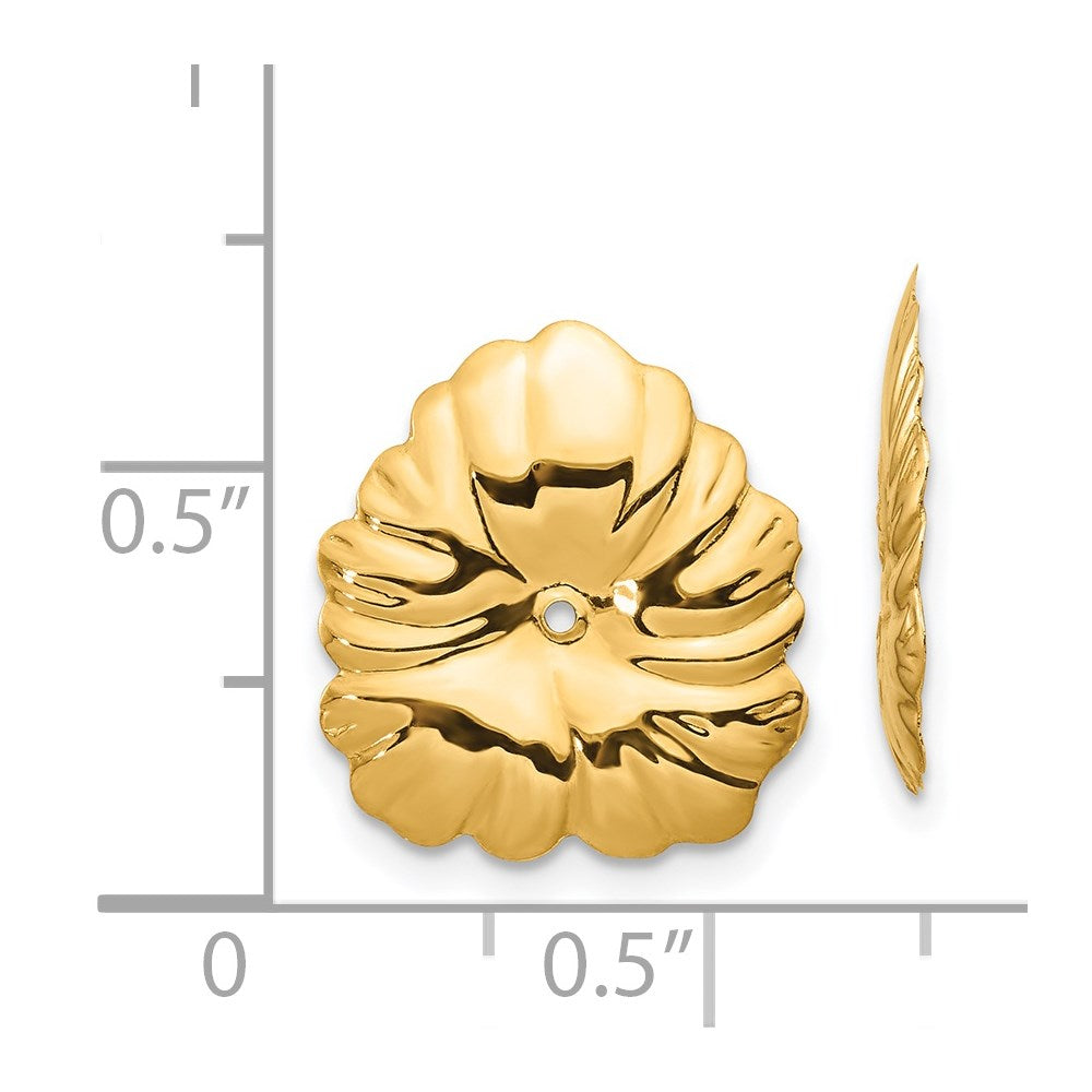 14K Yellow Gold Polished Fancy Earrings Jackets