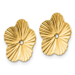 14K Yellow Gold Polished Fancy Earrings Jackets