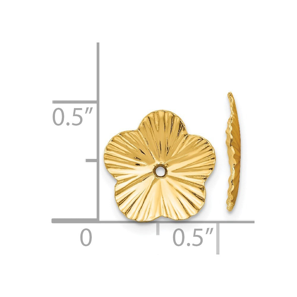 14K Yellow Gold Polished Fancy Earrings Jackets