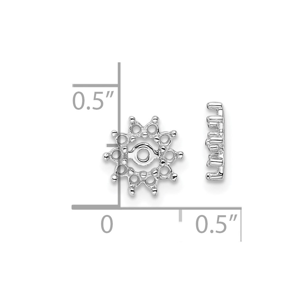 10K White Gold AA Fancy Diamond Earrings Jacket