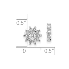 10K White Gold AA Fancy Diamond Earrings Jacket