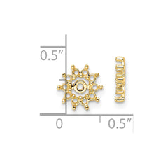 10K Yellow Gold AA Diamond Earrings Jacket
