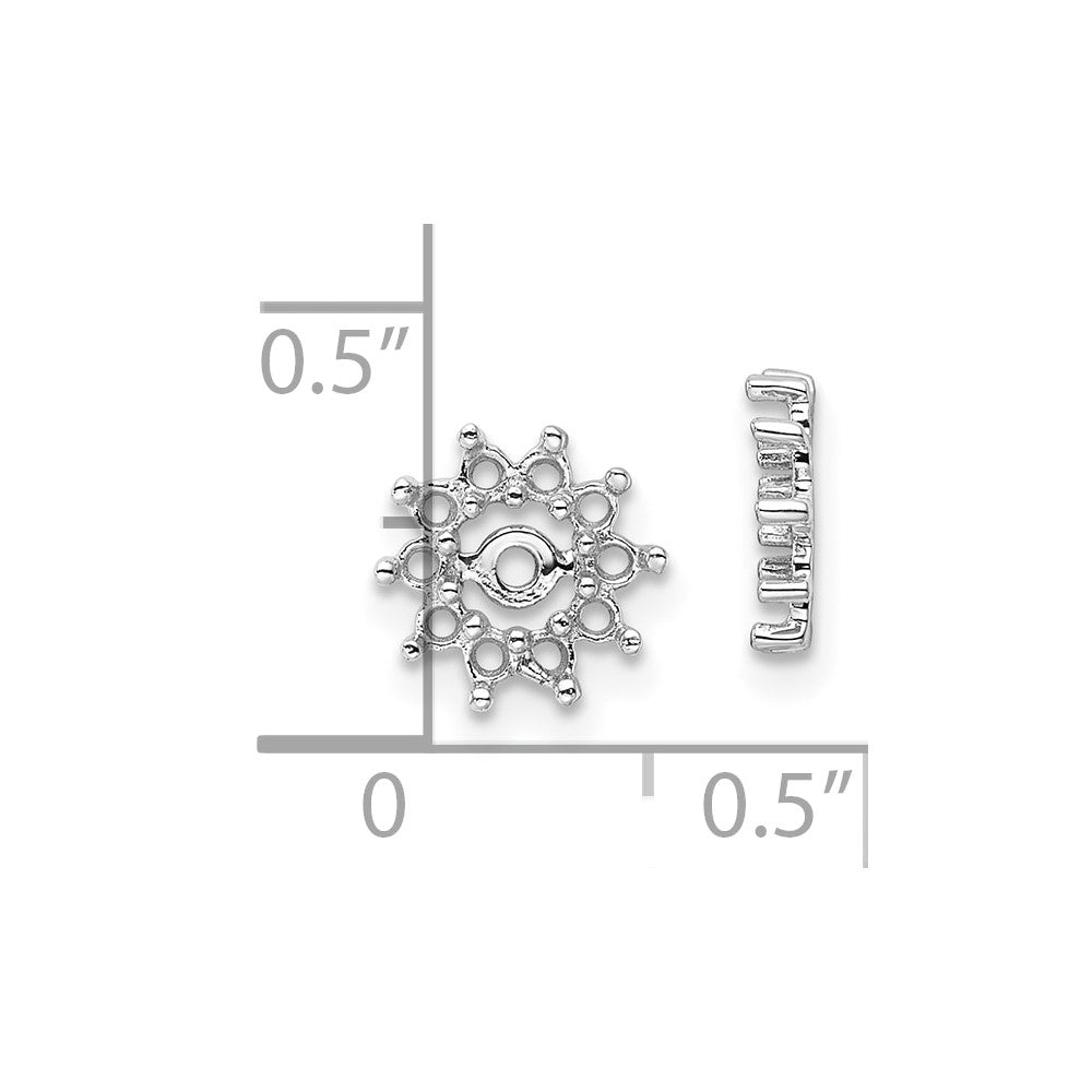 14K White Gold AA Fancy Diamond Earrings Jacket