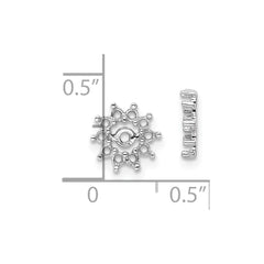 14K White Gold AA Fancy Diamond Earrings Jacket