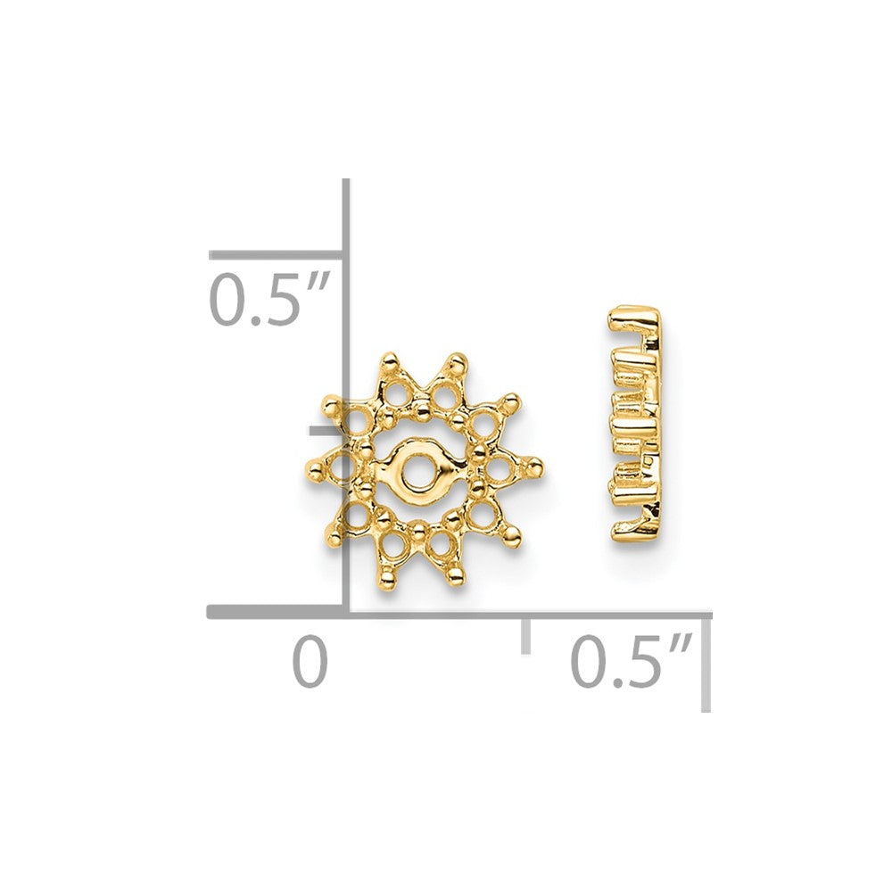 14K Yellow Gold AA Diamond Earrings Jacket